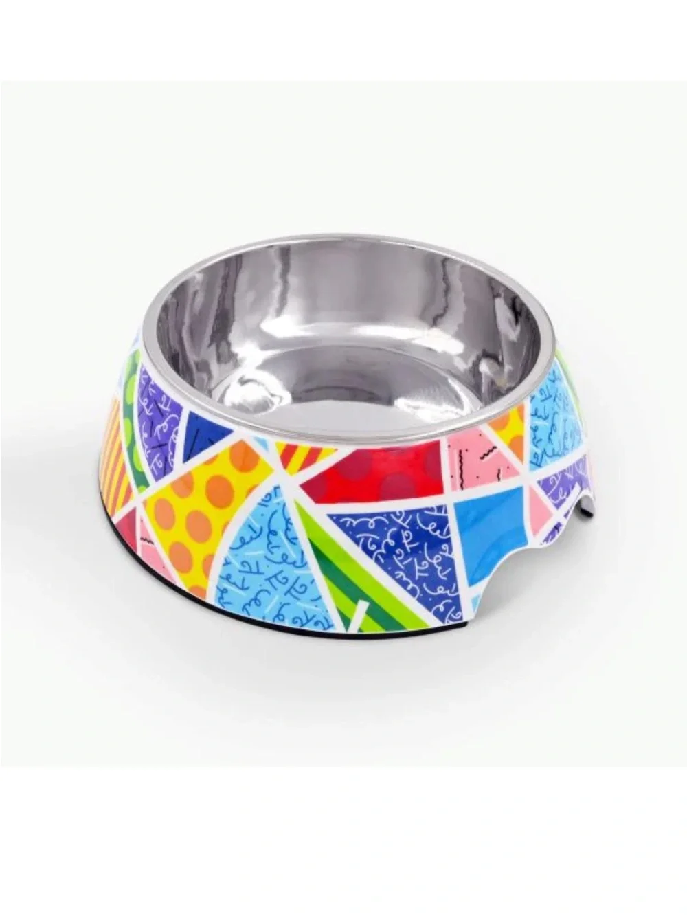 NWT ROMERO BRITTO- Britto Baby Blue Landscape Pet Bowl, Size Small- Cat or Dog